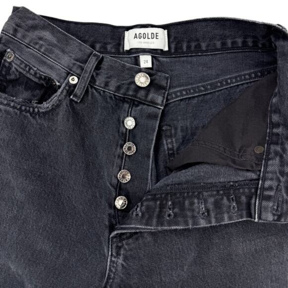 AGOLDE Fen High Rise Relaxed Taper Jean Sz 24 Shambles - Picture 6 of 8